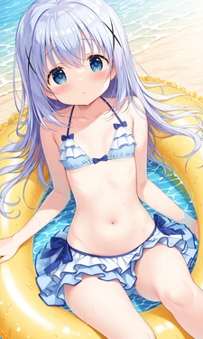 [PIXIV] Tkz(116616648) - 0604智乃水着/智乃舔冰棒1-2 [AI Generated]