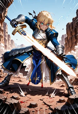 [AI Frontier Rev] The Fallen Heroine - Pendragon (ai generated)