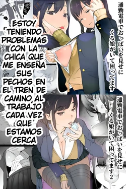 [Komatsuna Salad (Hazuki Ten)] Tsuukin Densha de Oppai o Mise ni Kuru Musume ga Ite Komattemasu｜Estoy teniendo problemas con la chica que me enseña sus pechos en el tren de camino al trabajo cada vez que estamos cerca [Spanish] [Imperio Scan]