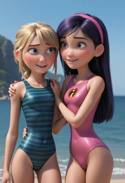 Black Miracle - Violet Parr And Astrid (Part 1) (AI Generated)