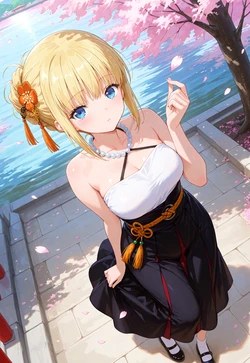 Blossom Serenade - Airi's Serene Glance [AI Generated]