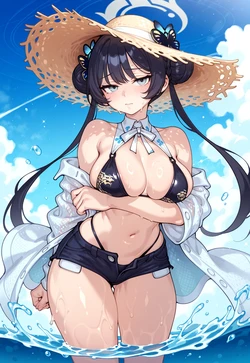 Fishnet and Foam - Kisaki Splash of Embarrassment [AI Generated]