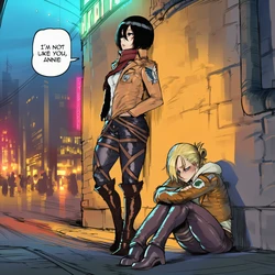 [RecSefer/Sigabelle] Mikasa Ackerman x Annie Leonheart (Snk) [ai generated]