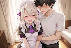 淫乱マッスル イリヤ・美遊・クロエ メイド 500P (Patreon) [AI Generated]