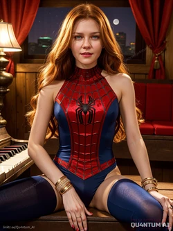 AI Kirsten Dunst #  Mary Jane Watson Spider Man MJ Jumanji Superhero Marvel MCU Redhead classic [AI Generated]