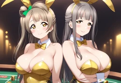 SEN-HWA - Kotori Minami and Director Minami - playboy bunny (AI Generated)