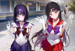 [Patreon] (aPAPER) Sailor Mars & Sailor Saturn x BBC (AI Generated)