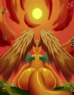 [Othoxon] Mega dragonite x bees (Pokemon)