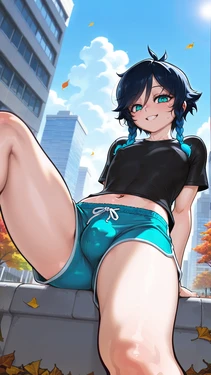 WienerGens Venti (Genshin Impact) watches the leaves fall with a friend [AI Generated]