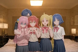 NFFA 11-30 後藤ひとり 喜多郁代 伊地知虹夏 山田リョウ [AI Generated]