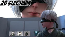 [ThuwaGTS] NieR Automata Giantess - 2B Size Hack (End)