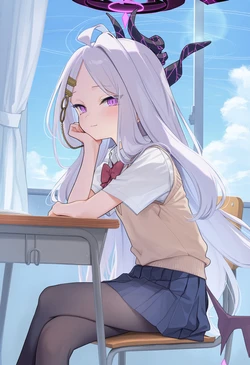 [Pixiv] Death-X (13499106) - After School, in an Empty Classroom (Sorasaki Hina) [AI Generated]