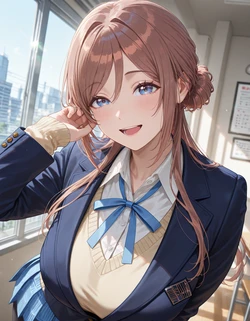 (mirai art) Himesaki Rinami 姫崎莉波 (Gakuen IDOLM@STER) (AI Generated)