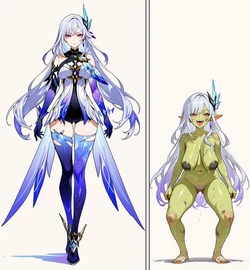 スカーク（丝柯克）がゴブリンに堕ちるまでの物語 【patreon】【Kris_S】 [AI Generated]