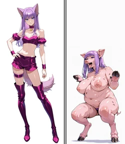 牛、豚に堕ちるまでの物語 【patreon】【Kris_S】【ai generate】 [AI Generated]