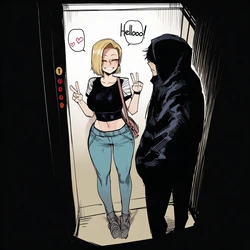 [RecSefer/Sigabelle] Android 18 x Anon (dragon ball) [ai generated]