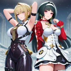 my Astra Yao & Evelyn Chevalier collection ( Ai generated )