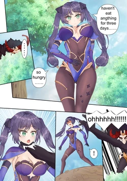 八重神子、モナ，敗北首絞失神