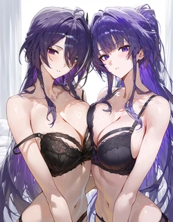 [Bell] 黄泉＆雷電芽衣 - Acheron ＆ Mei Raiden【Yuri】 [AI Generated]