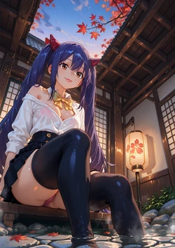 Wings Among the Paper Lanterns - Wendy's Zettai Ryouiki [AI Generated]