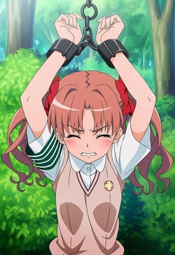 チート能力持ちおじさんに捕まり拘束され揉みしだかれ感じる白井黒子 [AI Generated]