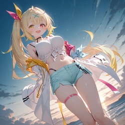 YumiKoi 星川サラ Sara Hoshikawa (ビーチ) (Patreon) [AI Generated]