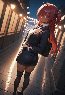 Pencil-Skirt Perfection - Akizuki's Zettai Ryouiki Showcase [AI Generated]