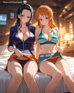 [Kitsune] - Nami x Robin (One Piece) [AI Generated]