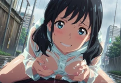 [AIusagichan] 天気の子 天野 陽菜 Weathering with You Hina Amano_raincoat 205P [AI Generated]