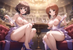 [タカーノ] 西住みほ＆秋山優花里 - おっぱいパブエッチ (ガールズ＆パンツァー) [125p] (Patreon) [AI Generated]