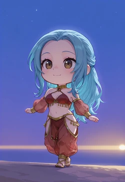Chibi Harem's Starry Display chibi [AI Generated]