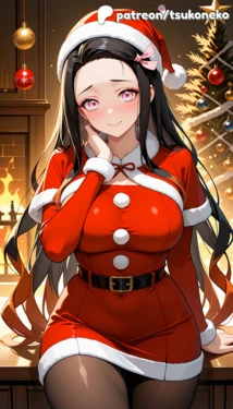 [SkyPassion] Nezuko Kamado 🎄❄️ (Demon Slayer: Kimetsu no Yaiba) | New Year Edition [AI Generated]
