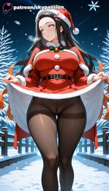 [SkyPassion] Nezuko Kamado 🎄❄️ (Demon Slayer: Kimetsu no Yaiba) | New Year Collection [AI Generated]