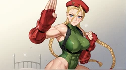 hibiki_m Cammy x Guile 81p (Costume) (Muscle girl x Male) [AI Generated]
