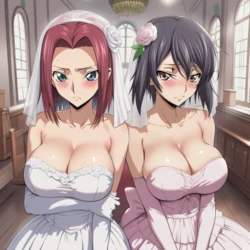 tonkotsu_soup 紅月カレン&香坂アヤノ(ウェディングドレスver) (Patreon) [AI Generated]