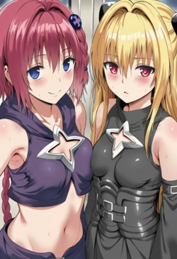 tonkotsu_soup 黒咲芽亜&金色の闇 (Patreon) [AI Generated]