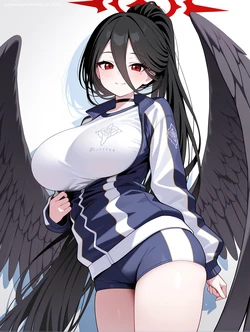 ほむら@artwork - (Request)[Tier 2+3] Hasumi Hanekawa (Blue Archive) - Undressing Challenge (Patreon) [AI Generated]