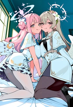 [黑白/Kohaku_99999_] 【Premium】 Mika & Nagisa's Nighttime Tea Party [AI Generated]