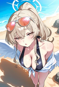 [黑白/Kohaku_99999_] 【Standard】Taking a break at the sea with Nagisa [AI Generated]