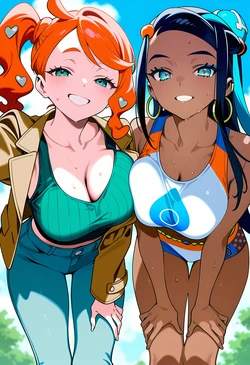 [黑白/Kohaku_99999_] 【Premium】Rurina and Sonia have challenged you to a Double Battle! [AI Generated]