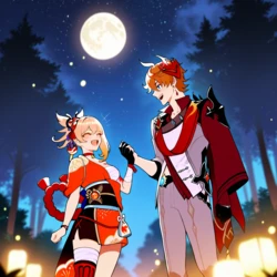 [Aesaro14] The Wrong Hunt (Yoimiya x Tartaglia ft. Ayaka[AI-Generated]