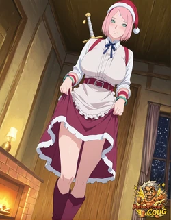 Sakura Haruno Xmas hentai | Boruto parody [AI Generated]