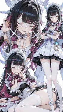しとね - Columbina (Maid costume)  コロンビーナ (メイドコスチューム)【Genshin Impact】[AI Generated]