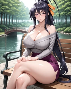 [Konoha Waifus] Akeno Park Picnic [AI Generated]