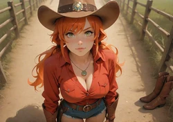 [TrashGer] Redhead cowgirl MMF Threesome groupsex [AI Generated]