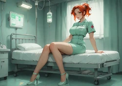 [TrashGer] Redhead nurse MMF Threesome groupsex [AI Generated]