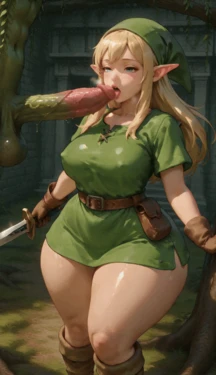 ul7990 Elf Girl (Link female version) gif [AI Generated]