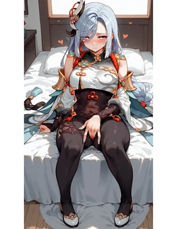 RinkoAI (Request) Shenhe Image Set + Extras - part 2/2 [AI Generated]