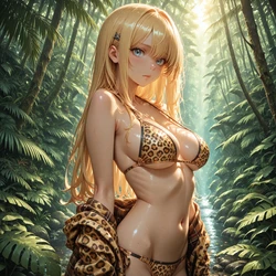 [TrashGer] Blonde in the jungle MMF Threesome groupsex [AI Generated]