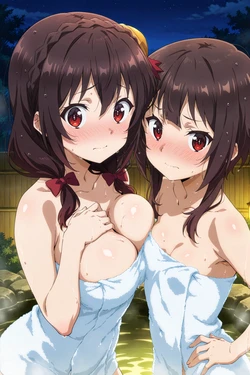 [Thebardspirit] Megumin and Yunyun - KonoSuba: God's Blessing on This Wonderful World! [AI Generated]